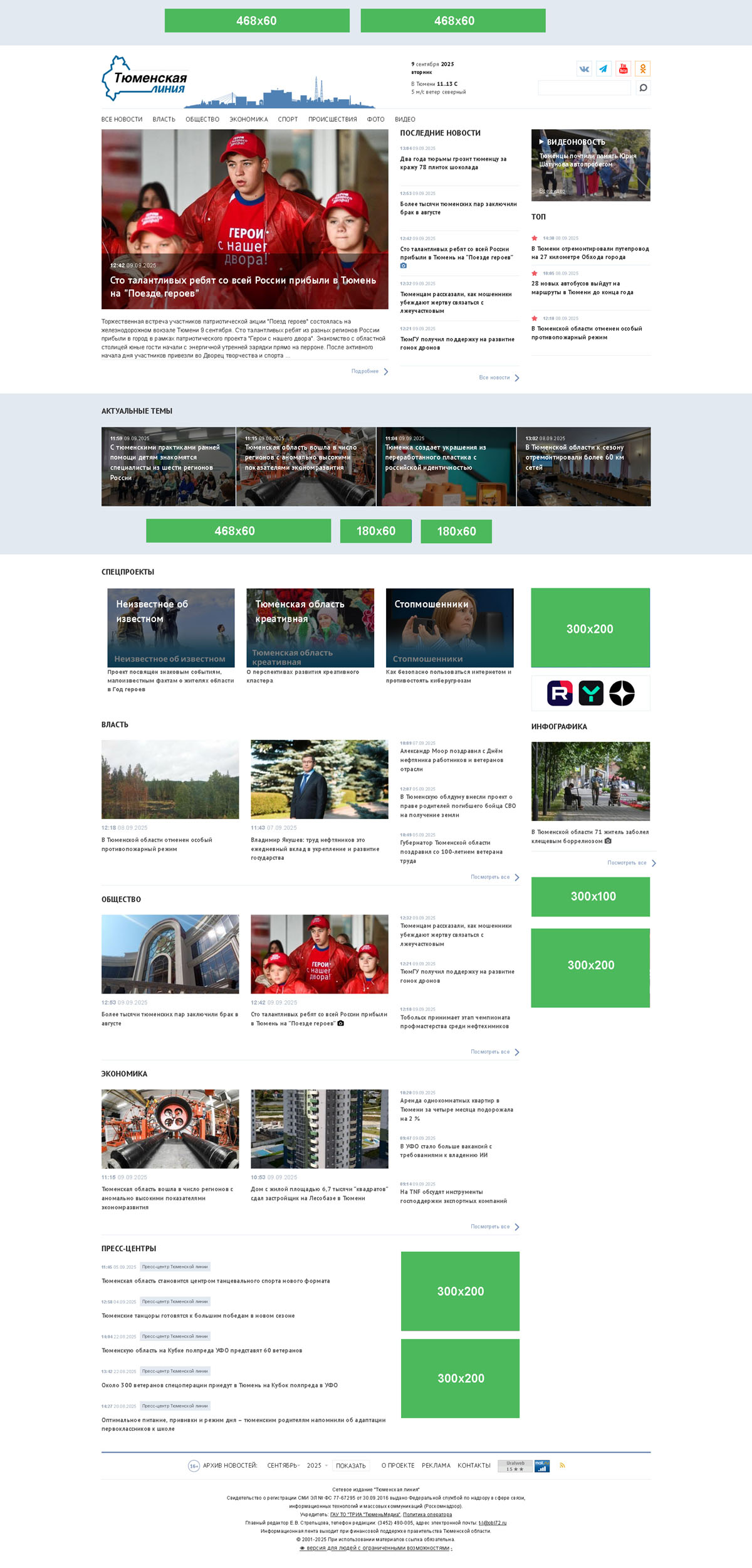 Схема расположения баннеров t-l.ru