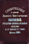 Благодарственный адрес Л.К. Высоцкой. 1909 год
